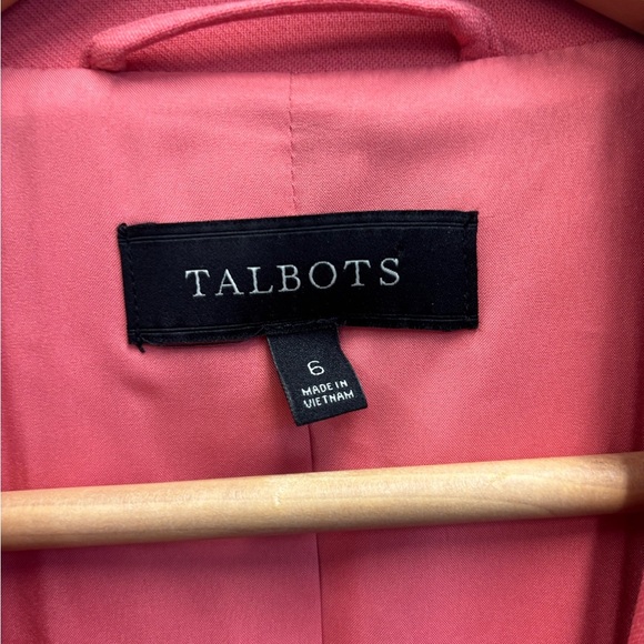 NWOT Talbots size 6 Coral Blazer jacket Wool Blend Stretch - Picture 4 of 12